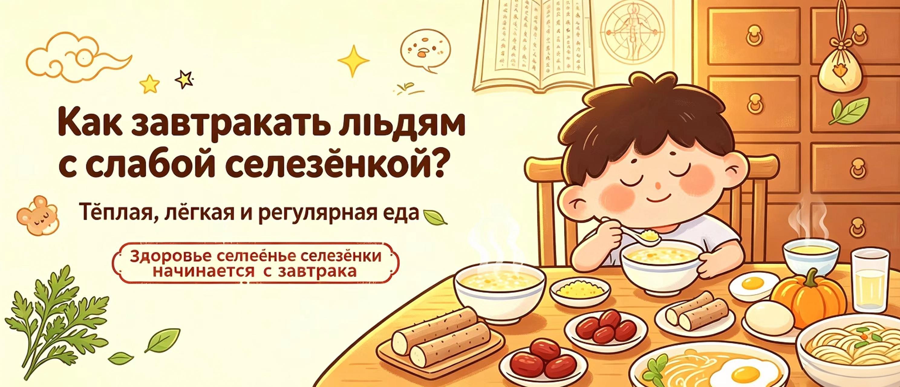 Как завтракать человеку с недостатком селезёнки?